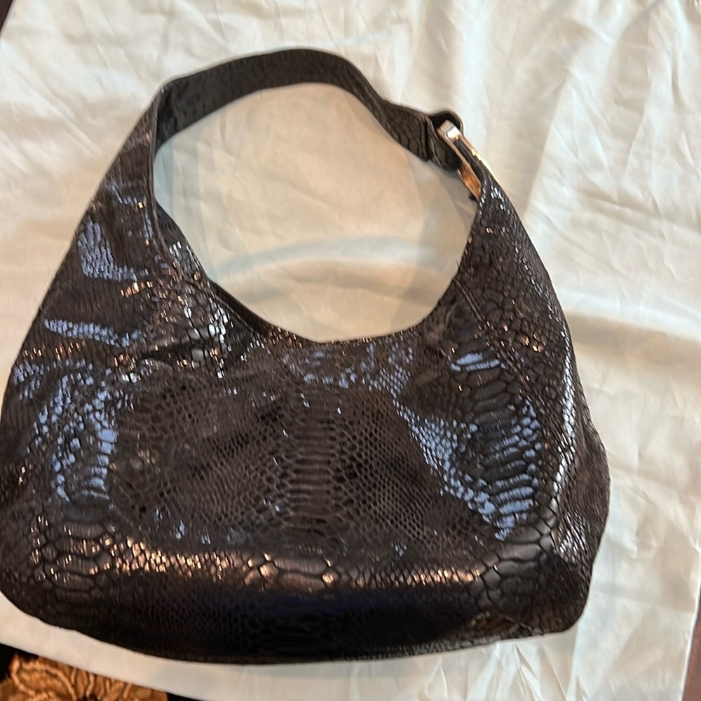 Michael Kors black snakeskin purse